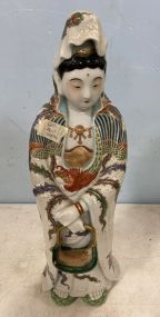 Vintage Japanese Porcelain Statue of Woman