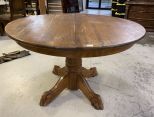 Oak Pedestal Dining Table