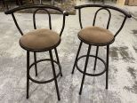 Pair of Modern Metal Bar Stools