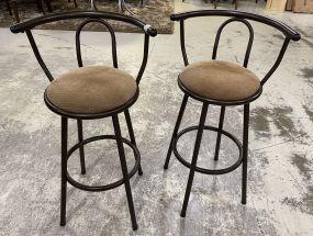 Pair of Modern Metal Bar Stools