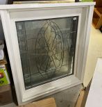 Wood Window Leaded Glass