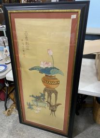 Asian Style Painted Vase on Paper