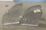 Four Waterford Crystal Quadrant Bookends