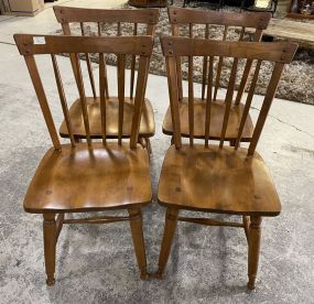 Four Ethan Allen Maple Side Chairs