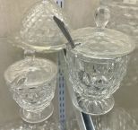 Fostoria American Clear Marmalade Jars