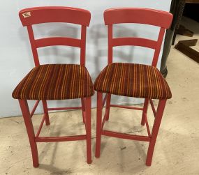 Pair of Pink Bar Stools