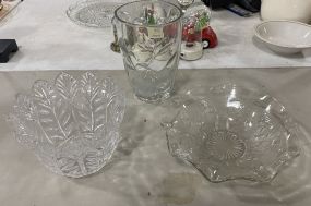 Group of Crystal and Depression Glassware