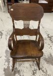 Oak Pressed Back Style Rocker