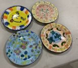 Four Mustard Seed Ceramic Plates 8 1/2