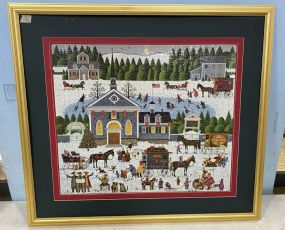 Snow Village Framed Puzzle