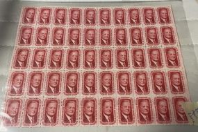 Sheet of Herbert Hoover, Engineer, President Stamps