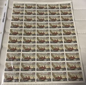 Sheet of Winslow Homer Stamps