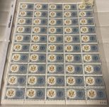 Sheet of World United Against Malaria Stamps