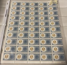 Sheet of World United Against Malaria Stamps