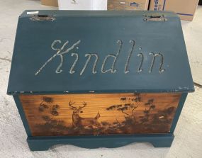 Wood Kindlin Storage Bin