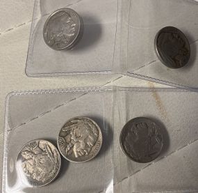 5 Buffalo Nickels