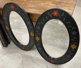 Pair of Oval Wall Mirrors