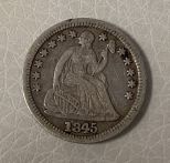 1845 Seated Liberty Half Dime