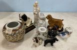 Collection of Dog and Porcelain Pieces