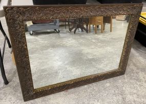 Antique Ornate Wood Wall Mirror