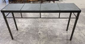 Metal and Tile Top Console Table