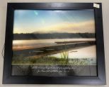 Framed Picture And Bible Verse Of Lake