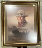 Framed Picture of John Wayne and Wagon