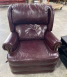 Maroon Faux Leather Recliner