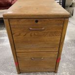 Oak Two Drawer File Cabinet