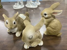 Set of 3 Decorative Rabbits