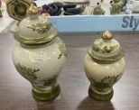 2 Japanese Decorative Ginger Jars