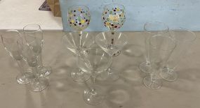 Assorted Group of Bar and Alcohol Glasses