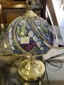 Brass Color Glass Table Lamp