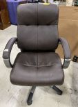 Vinyl Brown Office Desk Chair