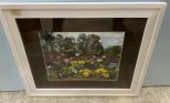 Framed Photograph of Yard Statues