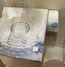 2 American White Hall Buffet Service, Crystal Glass In Original Boxes