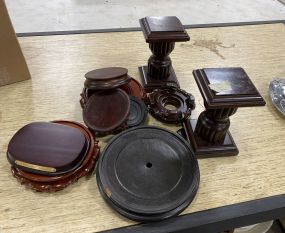 Group of Stands, Vase Stands, and Pedestals