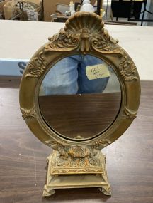 Resin Gold Gilt Mirror on Stand