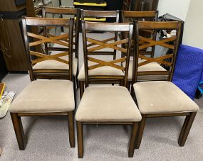 Six Modern Cherry Dining Chairs