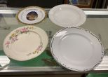 Three Porcelain Dinner Plates, Three Assorted Plates