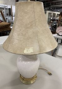 White Crackle Ceramic Vase Lamp
