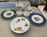 Assorted Group of Porcelain Tea Set, Royal Worchester Plates