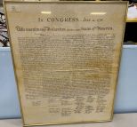 Framed Declaration of Independence Framed.