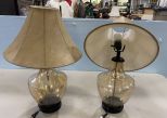 Pair of Glass Vase Lamps