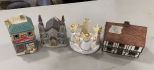 Decorative Mini Houses and Candle Stand