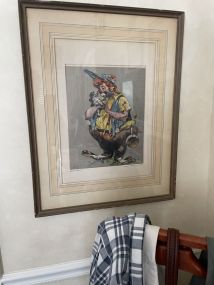 Sad Clown  New Orleans  Signed