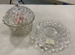 Fostoria American Clear Candy Dish and Plate