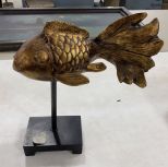 Gold Resin Fish Plaque