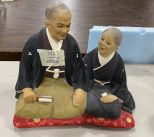 Porcelain Japanese Hakata Urasaki Hand Painted Doll/Figurine