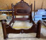 C. Lee Signed American Rococo Queen Bed